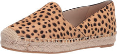 Sam Edelman Kesia Tan Multi Slip On Round Toe Espadrille Platform Flat Loafers