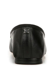 Sam Edelman Zooey Black Leather Bow Detailed Rounded Toe Slip On Ballet Flats