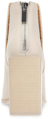 Steve Madden Taylen Bone Leather Zipper Closure Pointed Toe Collar Notched Boots