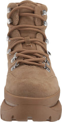 Steve Madden Husky Tan Suede Round-toe Platform Sneakers Ankle Boot