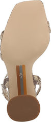 Sam Edelman Kia Light Oak Multi Square Open Toe Ankle Strap Block Heeled Sandals