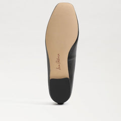 Sam Edelman Meadow Black Leather Slip On Squared Toe Bow Detailed Ballet Flats