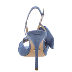 Schutz Allina Light Blue Open Toe High heel Designer Dress Pumps