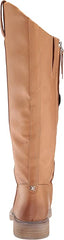 Sam Edelman Fable Cashew Leather Zipper Block Heel Round Toe Knee High Boots