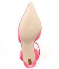 Steve Madden Sarantos Pink Satin Ankle Strap Pointy Toe Stiletto Heeled Sandal