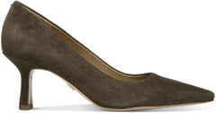 Sam Edelman Rika Alpine Green Suede Kitten Heel Slip On Pointed Toe Fashion Pump
