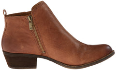 Lucky Brand Basel Ankle Bootie Toffee Brown Leather Wide Width Boot