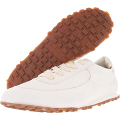 Sam Edelman Dixie White Rounded Toe Lace Up Low Top Leather Athletic Sneakers