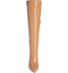 Jeffrey Campbell ARSEN-HI Stiletto Knee High Pointed Toe Dress Boot DARK NATURAL