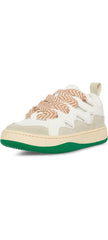 Steve Madden Roaring White/Green Double-Laced Lace Up Low Top Fashion Sneakers