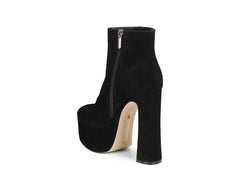 Sam Edelman Eli Toasted Coconut Almond Toe Suede Platform Ankle Dress Boots