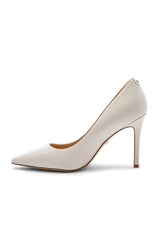 Sam Edelman Hazel Bright White Stiletto Heel Pointed Toe Slip On Fashion Pumps