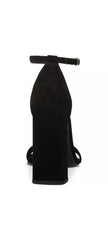 Steve Madden Tiaa Black Nubuck Fashion Two Piece Ankle Strap Dress Sandals