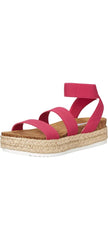 Steve Madden Kimmie Platform Espadrille Blush Nude Fitted Wedge Sandal