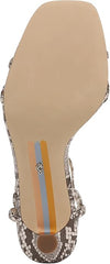 Sam Edelman Presley Sandshell Multi Squared Open Toe Ankle Strap Heeled Sandals