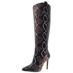 Vince Camuto Kashiana Mauve Multi Snake Fashion Stiletto Slouched Knee Boots