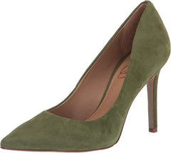 Sam Edelman Hazel Dried Thyme Stiletto Heel Pointed Toe Slip On Wide Pumps
