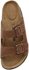 Cushionaire ladies slip on sandals adjustable buckles