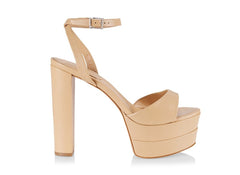 Schutz Kaila Light Nude Womens Platform Dress High Heeled Ankle Strap Sandals