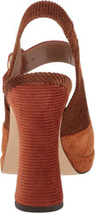 Sam Edelman Jildie Mustard Slingback Ankle Strap Almond Toe Block Heel Pumps