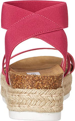 Steve Madden Kimmie Platform Espadrille Blush Nude Fitted Wedge Sandal