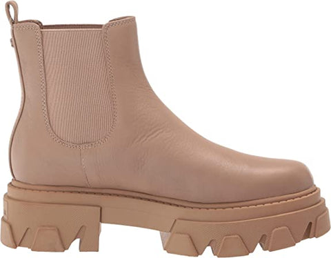 Sam Edelman Daelyn Sesame Chunky Heel Rounded Toe Pull On Combat Ankle Boots