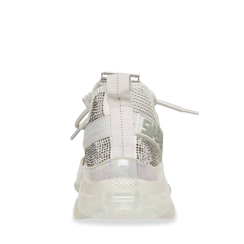 Steve Madden Women's MAXIMA Textile Lace Up Sneakers GREY MULTI
