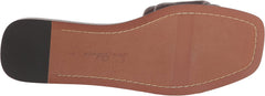 Sam Edelman Inez Light Grey Squared Open Toe Slip On Buckle Strap Slide Sandals