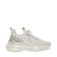 Steve Madden Women's MAXIMA Textile Lace Up Sneakers GREY MULTI