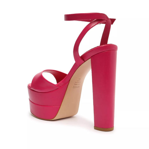 Schutz Kaila Hot Pink Womens Platform Dress High Heeled Ankle Strap Sandals