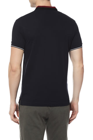 Roberto Cavalli Men's Classic Short Sleeve Polo Navy FST645A#21004926