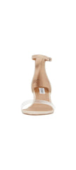 Steve Madden Irenee Raffia Two Piece Open Toe Ankle Strap Block Heel Sandals
