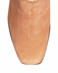 Vince Camuto Rafella Tan Latte Block Heel Bootie Platform Fur Lined Ankle Boot