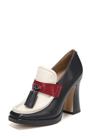 Sam Edelman Jed Baltic Navy/Modern Ivory/Bordeaux Slip On Squared Toe Loafers