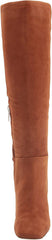 Sam Edelman Clarem Luggage Suede Block Heel Almond Toe Knee High Fashion Boots