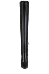 Steve Madden Vivee Black Paris Pointed Toe Stiletto Heel Over The Knee Boots