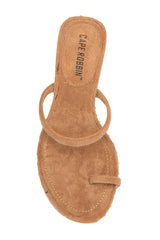 Cape Robbin Envy Nude Toe Post High Heel Designer Single Sole Open Toe Mule Pump