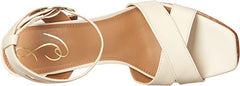 Sam Edelman Nolita Modern Ivory Block Heel Open Toe Ankle Strap Heeled Sandals