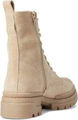 Steve Madden Jamisyn Sand Suede Fashion Lace Up Ankle Chunky Combat Boots