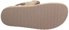Steve Madden Bigmona Natural Raffia Fashion Buckle Open Toe Platform Sandals