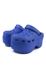 Cape Robbin Gardener Blue Platform Clogs Slippers Fashion Comfortable Shoes
