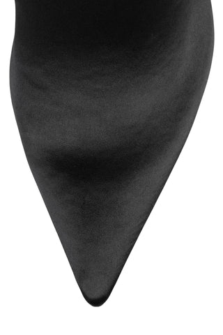 Jeffrey Campbell Secretz Black Pointed Toe Spool Heel Pocket Pouch Dress Boots