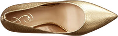 Sam Edelman Hazel Gold Stiletto Heeled Slip On Pointed Toe Classic Dress Pumps