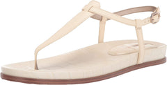 Sam Edelman Naomi Ivory Slip On Open Toe Buckle Adjustable Ankle Straps Sandals