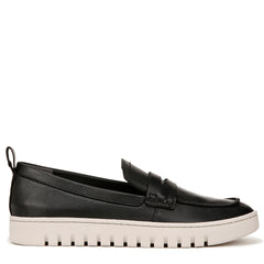 Vionic Uptown Black Leather Fashion Slip-ons Platform Loafers Shoes