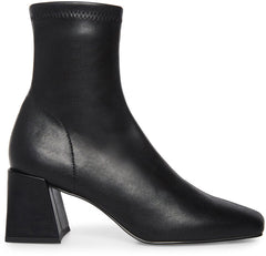 Steve Madden Gallagher Black Zipper Closure Rounded Toe Classy Ankle Boot