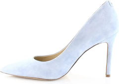 Sam Edelman Hazel Cerulean Blue Suede Stiletto Heel Pointy Toe Slip On Pumps