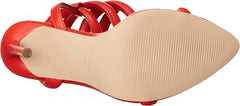 Steve Madden Bali Red Stiletto Heel Ankle Strap Pointed Open Toe Heeled Sandals