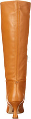 Sam Edelman Leigh Caramel Squared Toe Spool Heel Knee High Leather Fashion Boots