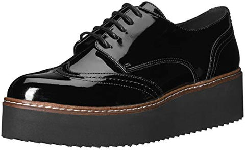 Shellys London Tommy Patent Black Leather Lace Up Platform Wingtip Oxford Shoes